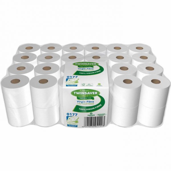 TWINSAVER ROLL 1 PLY VIRGIN