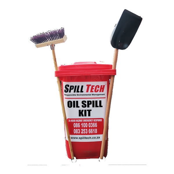 SPILL KIT 240LT WHEELIE BIN AVAILABLE FOR OIL OR CHEMICAL SPILLS Halsted